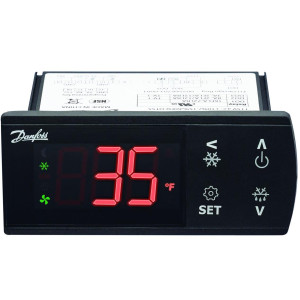 Danfoss ERC 213 Controlador Electronico Refrigeracion 220V,50/60Hz, Pantalla Roja, 3 Relay Salida, 2 Entradas de Sensor de Temperatura 080G3457
