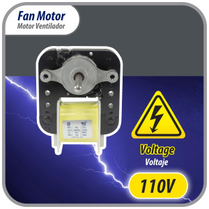 Appli Parts APFM-55 18 W Fan Motor, 110 V, 50/60 Hz, 0.38 A, 3000 rpm, CW rotation Universal replacement intended for Refrigerator Evaporator, Blade not included
