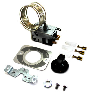 Danfoss 077B7101 Thermostat Bottle Coolers 077B1704L Cold Cut-in +41.0F Cold cut-out +34.7 Warm Cut-in +54.5F Warm Cut-out 49.1F Capillary tube length 47.2in  B0 