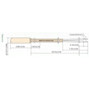 Full Gauge SB70 NTC Sensor Beige 10.5ft 3.2m -58F to 221F (-50c To 105c)
Thermoplastic Polyester, Double Insulation Cable, Sensor Fused to Cable
High Strength and Durability even in Humid Environments