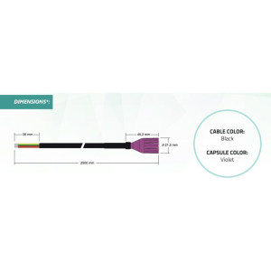 Full Gauge SB-56 Sensor de Temperatura y Humedad, 2.5 m (8.2 ft), Rango de Temperatura -10 a 70 C (14 a 158F) y Humedad 10 a 85 HR. Compatible con MT-530E Super, MT-532 Super, TO-751B