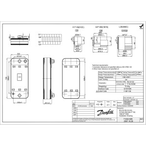 Danfoss 021B7596 Intercambiador De Calor 60 Ton B3-210-90-3.0-HQ 60TR
