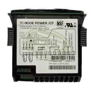 Full Gauge TC-900E Power Controlador Electronico Congelacion. 2 Sensores, 3 Salidas, 1 Entrada Digital, Zumbador Interno, 110/220V