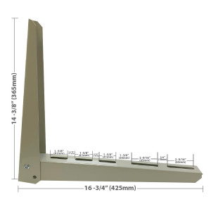 Appli Parts APAB-2100 Mini Split Wall Mounting Bracket, Heavy Duty Condenser Support up to 220 lbs, Universal for Outdoor Unit from 5,000 to 36,000 BTU with Installation Kit
