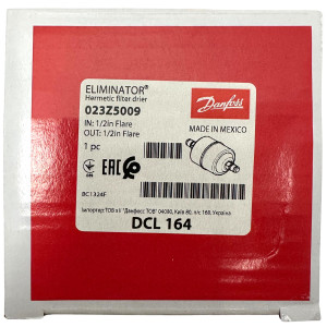 Danfoss 023Z5009 Filtro Secador 1/2pulg linea de Liquido para sistemas de aire acondicionado y refrigeracion DCL 164 Roscable 6.7-10tons Unidireccional 17.5cm Largo 8cm Ancho