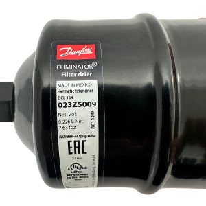 Danfoss 023Z5009 Filtro Secador 1/2pulg linea de Liquido para sistemas de aire acondicionado y refrigeracion DCL 164 Roscable 6.7-10tons Unidireccional 17.5cm Largo 8cm Ancho