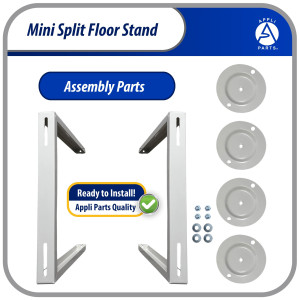 Appli Parts APAB-4440 Mini Split Floor Stand, Heavy Duty Outdoor Support Up to 440 lbs. Fit 9000 to 60000 BTU Units, Anti Vibration Pads and Full Installation Kit. Adjusted from 22 to 39.7 in
