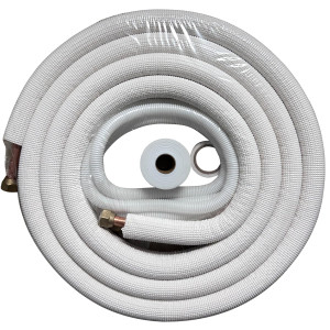 Appli Parts APLS-K14123813 Mini Split Tubing Kit 1/4 x 1/2 in, 13 ft, with 3/8 in Insulation, Drain Hose, Mummy Tape and Teflon Tape. Made of copper and aluminum