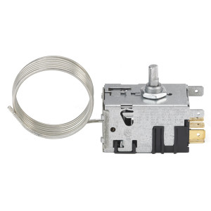Danfoss 077B7104 Termostato de control Refrigerador 2 Puertas 077B3657 Cut-in Frio +3.5C Cut-out Frio -23.0C Cut-in Caliente +3.5C Cut-Out Caliente -12.5C Capilar 1000mm B62