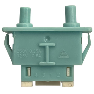 Switch Nevera 4 Terminales 250V 0.7A 125V 1.4A terminales 4312, modelo LTK-6, Switch de puerta refrigerador con 2 botones, Remplazo LG Samsung y Otras marcas