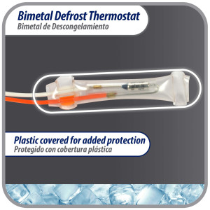 Appli Parts APBT-FT2076 Bimetal Thermostat Asian Type 2 Wire Fuse temperature 158F with Yellow and White wires Reference BIM-2076 / Sanyo / Termodisco