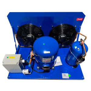 Danfoss OP-HGZ080D39Q Unidad Condensadora Microcanal 7HP MBP 230V/3Ph/60Hz R134a,R404A,R448A,R449A,R452A,R513A Lubricante POE 2 Ventilador con Compresor Reciprocante MTZ80-3 115N0312 