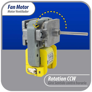 Appli Parts APFM-01W 8 W Fan Motor, 115 V, 50/60 Hz, 0.15 A, 3000 rpm, CCW rotation, for Refrigerator Evaporator replacement for original part numbers NUV-01W, RE-01WQSZE and others