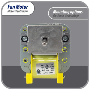 Appli Parts APFM-01W 8 W Fan Motor, 115 V, 50/60 Hz, 0.15 A, 3000 rpm, CCW rotation, for Refrigerator Evaporator replacement for original part numbers NUV-01W, RE-01WQSZE and others