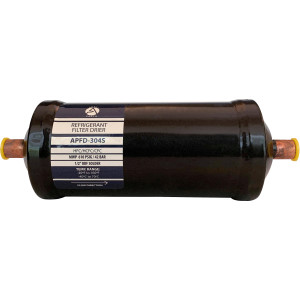 Appli Parts APFD-304S Filtro Secador 1/2 pulg para linea Liquido para Sistemas de Refrigeracion y aire acondicionado 304S ODF Soldable Universal Unidireccional 267mm Largo 100mm Ancho