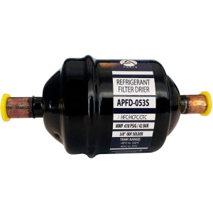 Appli Parts APFD-053S Filtro Secador 3/8 pulg para linea Liquido para Sistemas de Refrigeracion y aire acondicionado 053S ODF Soldable Universal Unidireccional 114mm Largo 51mm Ancho