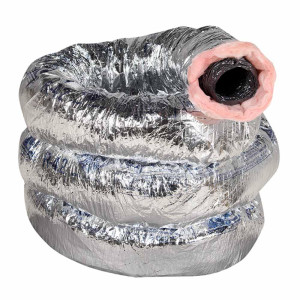 Ducto Flexible de Fibra de Vidrio 14 pulgadas de diametro y 7.62 metros de largo, modelo FACIL FLEX 14 Owens Corning, para sistemas de Aire Acondicionado