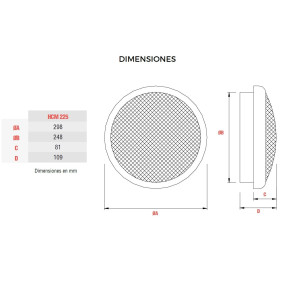 Extractor HCM-225 Soler y Palau 127 V, 40 W, 1650 rpm, 900 m3/h