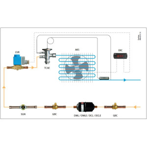 Danfoss 023Z0012 Filtro Secador 3/8pulg linea de Liquido para sistemas de aire acondicionado y refrigeracion DCL 303 Roscable 3-4.7tons Unidireccional 24.3cm Largo 8cm Ancho