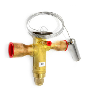 Danfoss 067N3156 9TR Valvula de Expansion Termostatica, TGE, R410A,R32, 5/8x7/8 pulg Soldable, ODF, 1/4 pulg Ecualizacion externa, Bi-flow, -40 a 10 C remplaza 067N3176