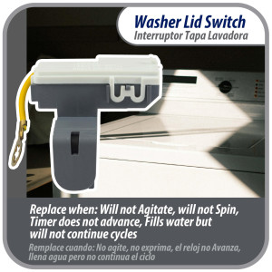 8318084 Appli Parts Washing Machine Lid Switch Compatible with Whirlpool and Others AP3180933, PS886960, WP8318084, AP6012742, ES8084, PS11745957, TJ90ES8084