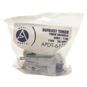 Appli Parts APDT-6171 6 hr, 17 min, 110 V, 50/60 Hz, Timer de Deshielo Pin 1-234 para Refrigeradoras estilo Asiatico, remplaza DBZ-617-1D4, NUV-617, GG15JB2002A y otras