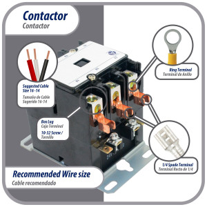 Appli Parts APAC-340240 Heavy Duty 3 Poles Contactor 40 Amp 240 Volts Coil Replacement for ac Compressor and Electrical Applications UL Certified E476929