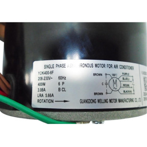 Fan Motor single phase asynchronous Air Handler YDK400-6F YKS-400-6-7 RoHS 202400400282 11002012001220 Fits: ecox EAHU060X13B midea MVA60HWN1M13