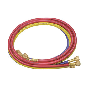 Uniweld HC3SMB 36 pulg ,Mangueras para Manometros, Roja, Amarilla y Azul, 1/4 pulg Conexion, para uso en Refrigeracion y Aire Acondicionado, CFC,HCFC,HFC, Soft Magic Barrier