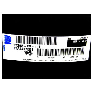 Compresor Tecumseh B 3/4hp 220v/1ph/60hz Media Tya9467ees R22 C/Valvula (Akm22es)