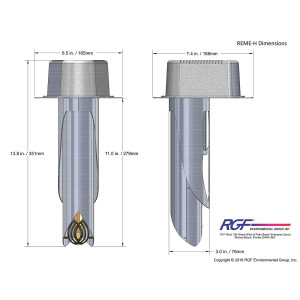 In-duct Purifier Reme-H 24v 0.7a 17w 1000-6500cfm