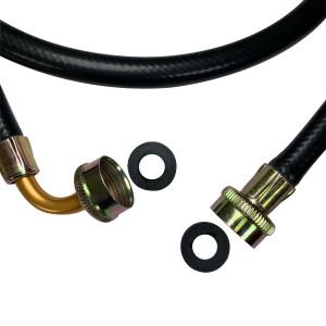Appli Parts APIH-5934E 5 ft Washing Machine Inlet Hose 5 with 2 Seal or Rubbers, with 3/4 in Female Fitting, Straight and 90 Degree Elbow connectors