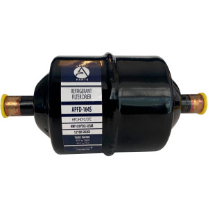 Appli Parts APFD-164S Filtro Secador 1/2 pulg para linea Liquido para Sistemas de Refrigeracion y aire acondicionado 164S ODF Soldable Universal Unidireccional 178mm Largo 76mm Ancho