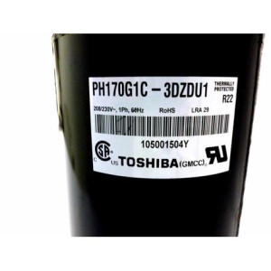 Toshiba Compresor rotativo velocidad fija 12.000 Btu 220v/60hz/1ph R22 PH170G1C-3DZDU1 201400611080 11103010000320 Sirve NACM012C10B NBCM012C10B