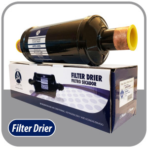 Appli Parts APFD-309S Filtro Secador 1-1/8 pulg para linea Liquido para Sistemas de Refrigeracion y aire acondicionado 309S ODF Soldable Universal Unidireccional 280mm Largo 76mm Ancho