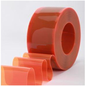 Cortina De Pvc De Refrigeracion De Seguridad Naranja Clearway 8"X.080"X300ft -10+150f / -23+65c