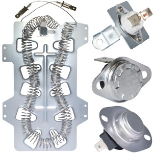 Appli Parts Heating Element Kit DC47-00019AKAP  Includes: DC47-00019A Heater, DC47-00018A Thermostat, DC96-00887A Fuse, DC47-00016A Fuse