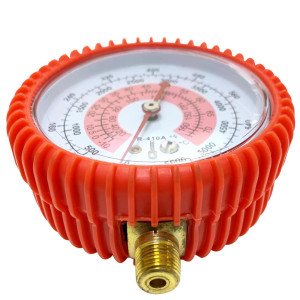 Appli Parts APMG-GA1H High Side 1/4 in SAE R410 Replacement Analog Manifold Gauge, Dual Pressure Kpa/psi Scales, Dual Temperature Fahrenheit/Celsius Scales 