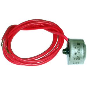Appli Parts APBT- L50CA Bimetal Thermostat 2 Wire, Open 50 F and Close 30 F, with Clip, red and red colored wires, Model Reference BIM-3 / Thermodisc