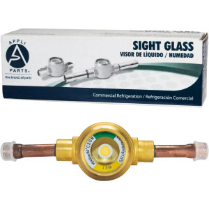 Appli Parts APSG-14AS Visor de Liquido 1/4 pulg Indicador de Humedad con conexiones Soldable con cuerpo solido para Sistemas de Refrigeracion y Aire Acondicionado