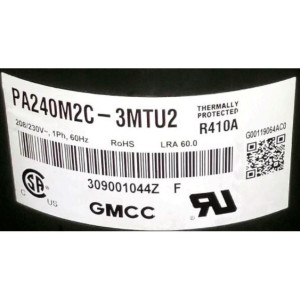 GMCC Compresor Rotativo velocidad fija 24.000Btu 208-230V/1Ph/60Hz Lra 60.0 R-410A PA240M2C-3MTU2 201400601300 11103010000567