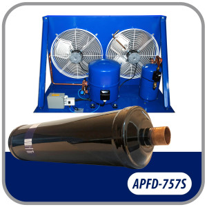 Appli Parts APFD-757S 7/8 in Liquid Line Refrigerant AC Filter Drier hvac Refrigeration 757S ODF Sweat Solder connection universal unidirectional 16-1/2 in long 3-3/4 in wide