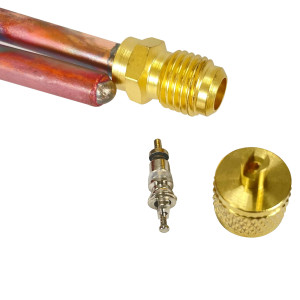 Appli Parts APFD-115S Filtro Secador con conexion 1/4 x 1/4 pulg 15 gramos, con valvula de gusanillo, para uso en sistema de refrigeracion y aire acondicionado