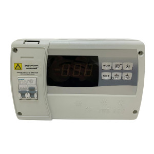Control Box The120 220v/1ph/50-60hz IP65
Braker Siemens 5SU9 356 RCBO C25, 2 x Sensor NTC
5 Output, 2 Sensor Input, 3 Digital Input, RS485. Max 25Amps