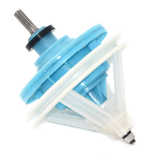 Appli Parts APTW-89026 Transmision Lavadora Eje Estriado (10 Estrias), Base 4 Huecos, Polea (148mm), remplazo para lavadoras Mabe y otras marcas