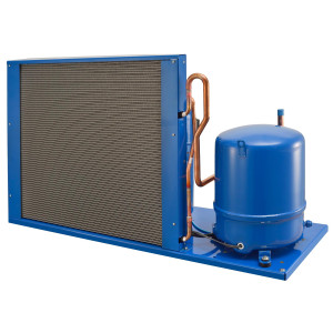 Danfoss OP-HJZ036D39N Condensing Unit Microchannel Coil 3HP MBP 230V/1Ph/60Hz R134a,R404A,R448A,R449A,R452A,R513A POE Oil 1 Fan with Reciprocating Compressor MTZ36-1 115N0285  