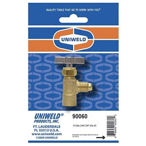 Uniweld Valvula Para Lata Refrigerante R134 Con Conector Macho 1/2pulg Acme 90060