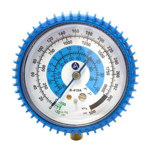 Appli Parts APMG-GA1L Esfera Manometro para Baja refrigerante R410a con Conexion SAE 1/4 de pulg, para Refrigeracion Aire acondicionado Reemplazo universal Herramientas HVAC 