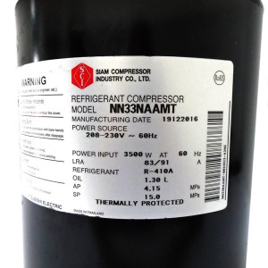 Compresor Rotativo Mitsubishi NN33NAAMT 208-230v/60hz 350W LRA 83/91 R410a 201401500360 11103010001199
Fits EAEM036C11B