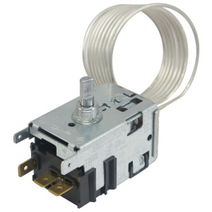 Danfoss 077B7100 Termostato de control Refrigerador comercial 1 puerta 077B7100 077B0967L Cut-in Frio -9.5C Cut-out Frio -18.0C Cut-in Caliente +8.5C Cut-Out Caliente +3.0C Capilar 1200mm B0